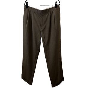 Lauren Ralph Lauren Pants Mens 36X32 Brown Wool Trousers Pleated Turn up